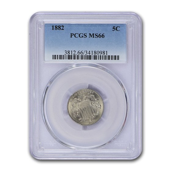 1882 Shield Nickel MS-66 PCGS 1882 Shield Nickel MS-66 PCGS